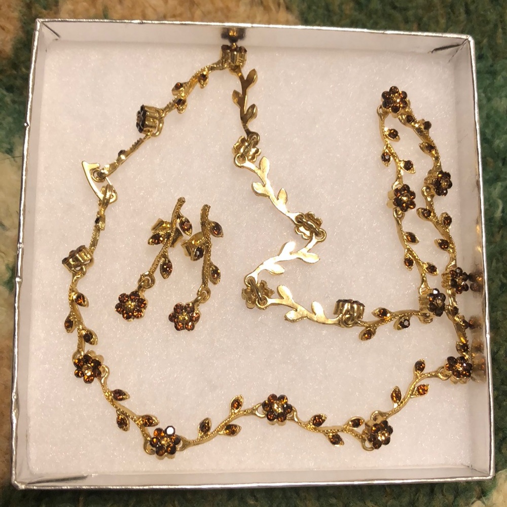 Matching earrings and necklace